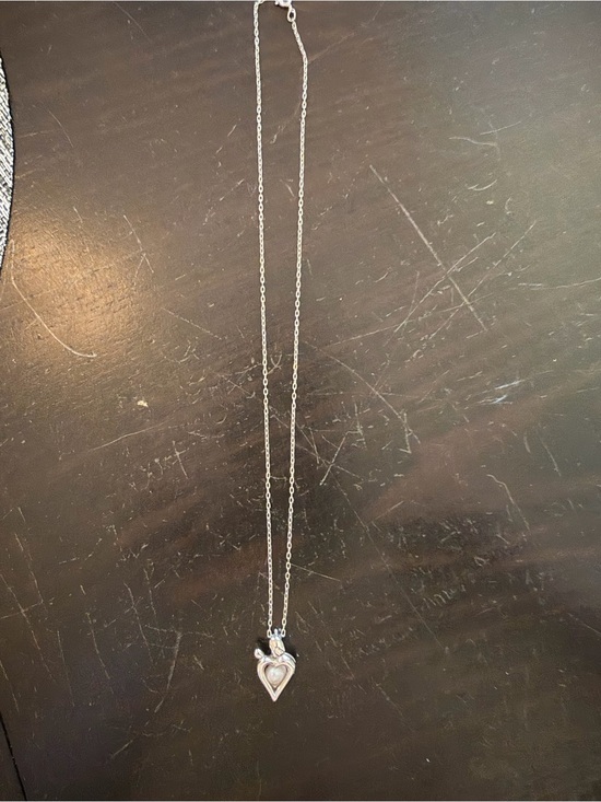 Lucas Lameth Jewelry - Lucas Lameth LUC 925 Sterling Silver Heart Cage Necklace 18” Blush Pearl